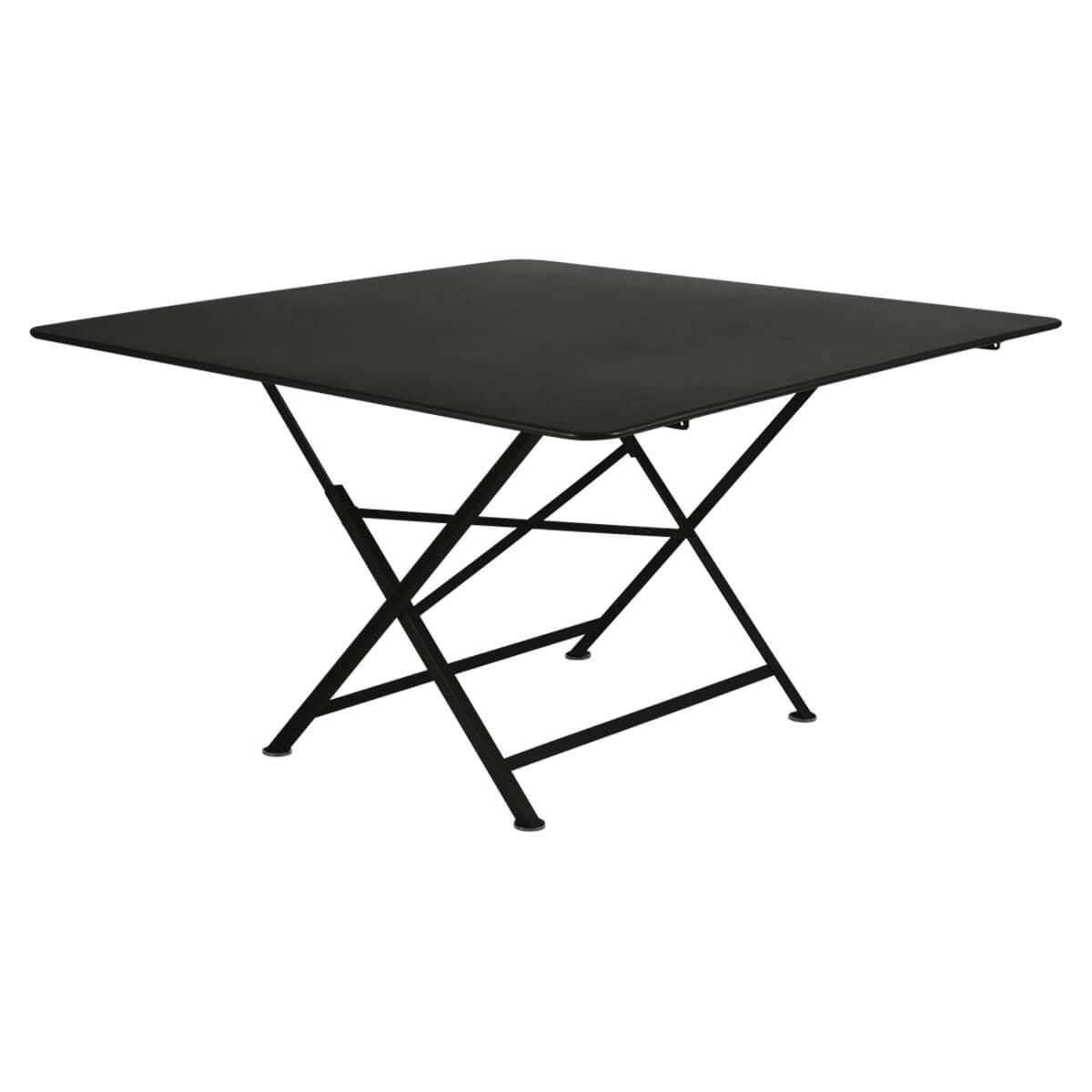 Table 128x128cm CARGO Fermob noir réglisse