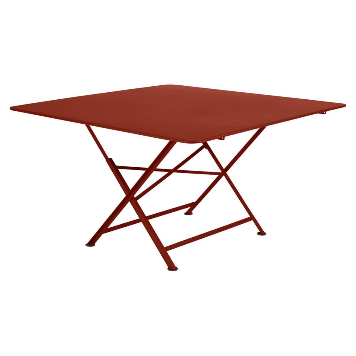Table 128x128cm CARGO Fermob rouge ocre