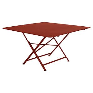 Table 128x128cm CARGO Fermob rouge ocre