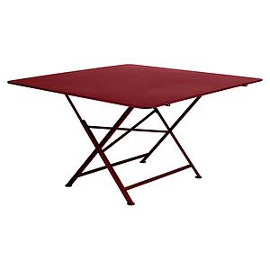 Table 128x128cm CARGO Fermob rouge piment