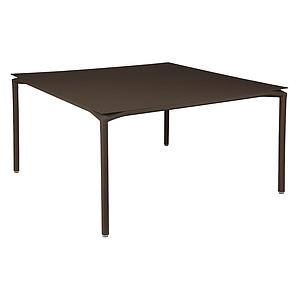 Table 140x140cm CALVI Fermob brun rouille