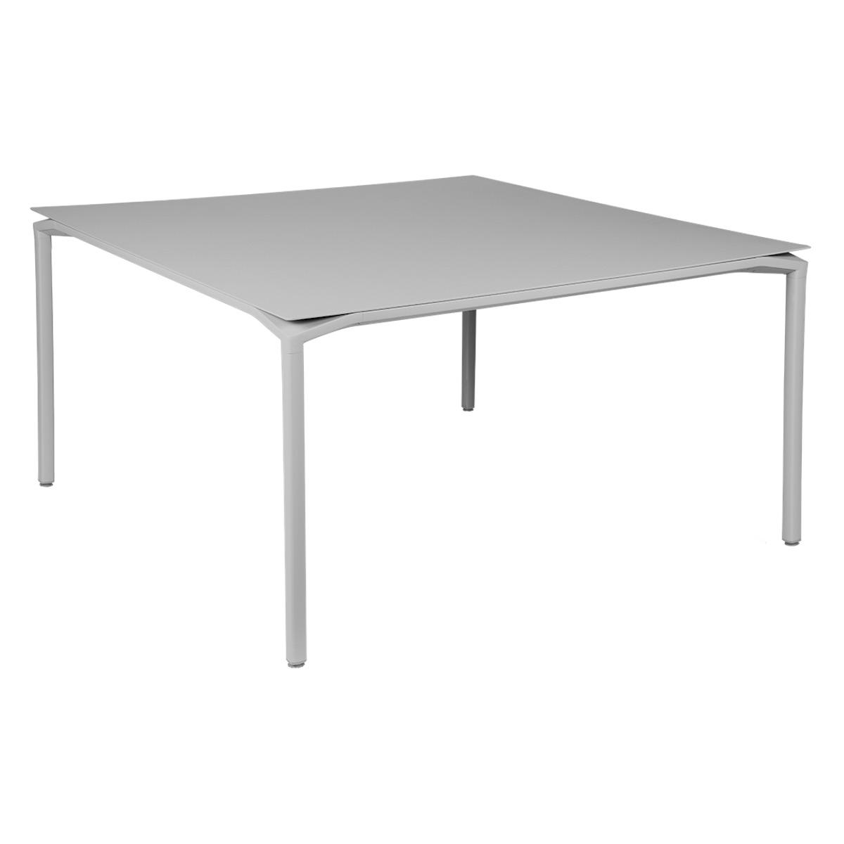 Table 140x140cm CALVI Fermob gris métal