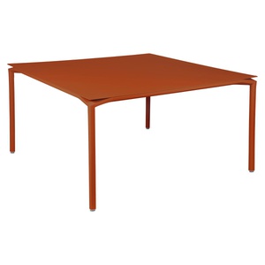 Table 140x140cm CALVI Fermob orange confite