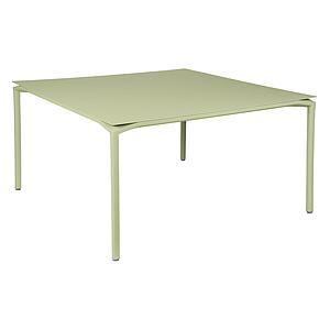 Table 140x140cm CALVI Fermob vert tilleul