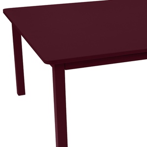 Table 143x143cm CRAFT Fermob cerise noir