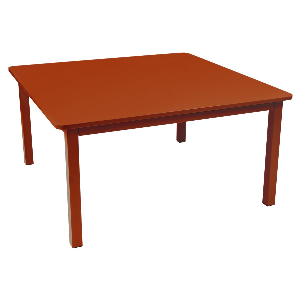 Table 143x143cm CRAFT Fermob orange confite