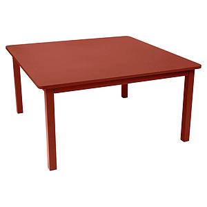 Table 143x143cm CRAFT Fermob rouge ocre