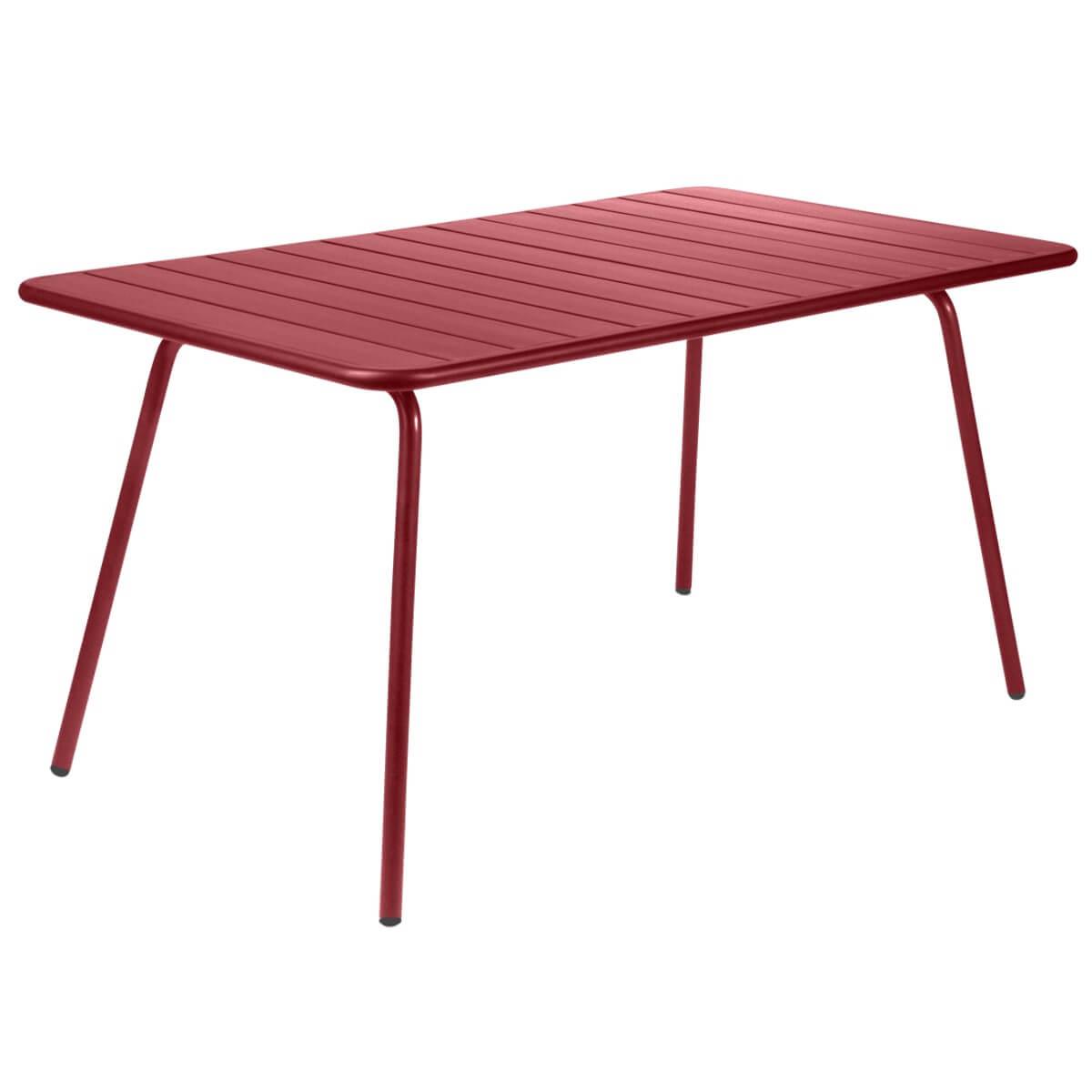 Table 143x80cm LUXEMBOURG Fermob rouge piment