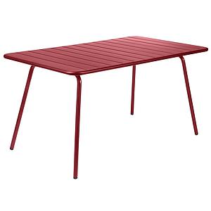 Table 143x80cm LUXEMBOURG Fermob rouge piment