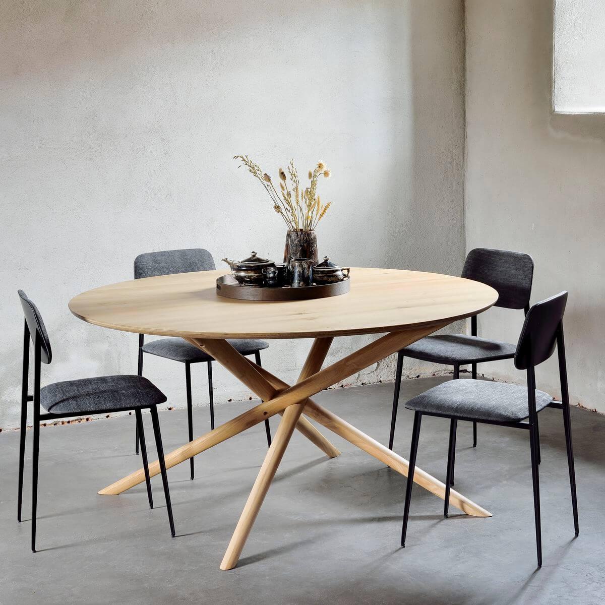 Table 150x150cm MIKADO Ethnicraft chêne Abitare Living