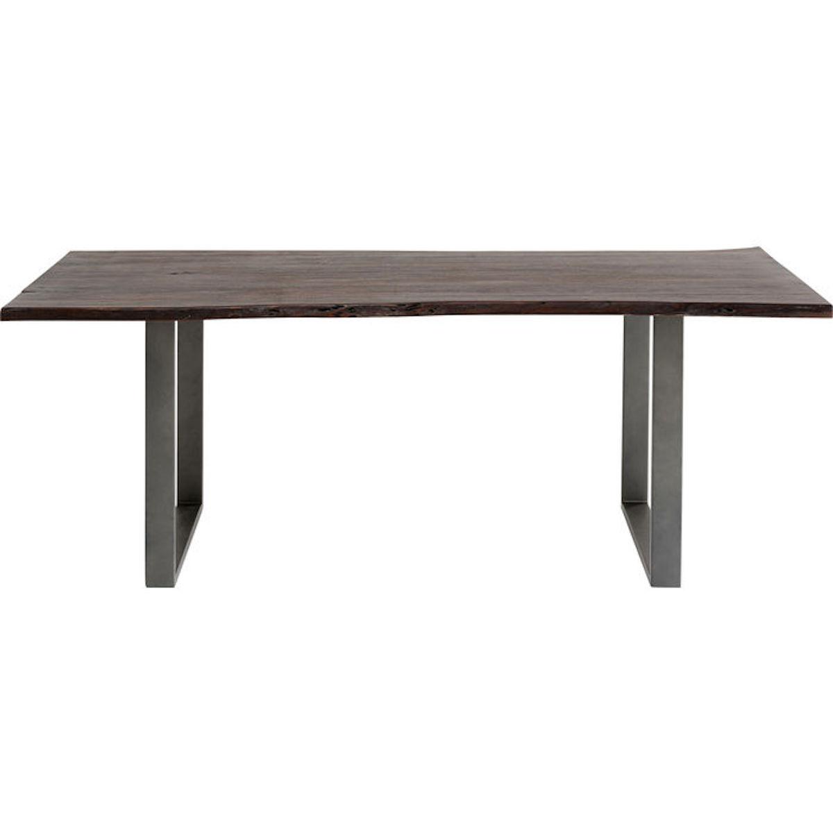Table 160x80cm HARMONY Kare Design noyer acier brut
