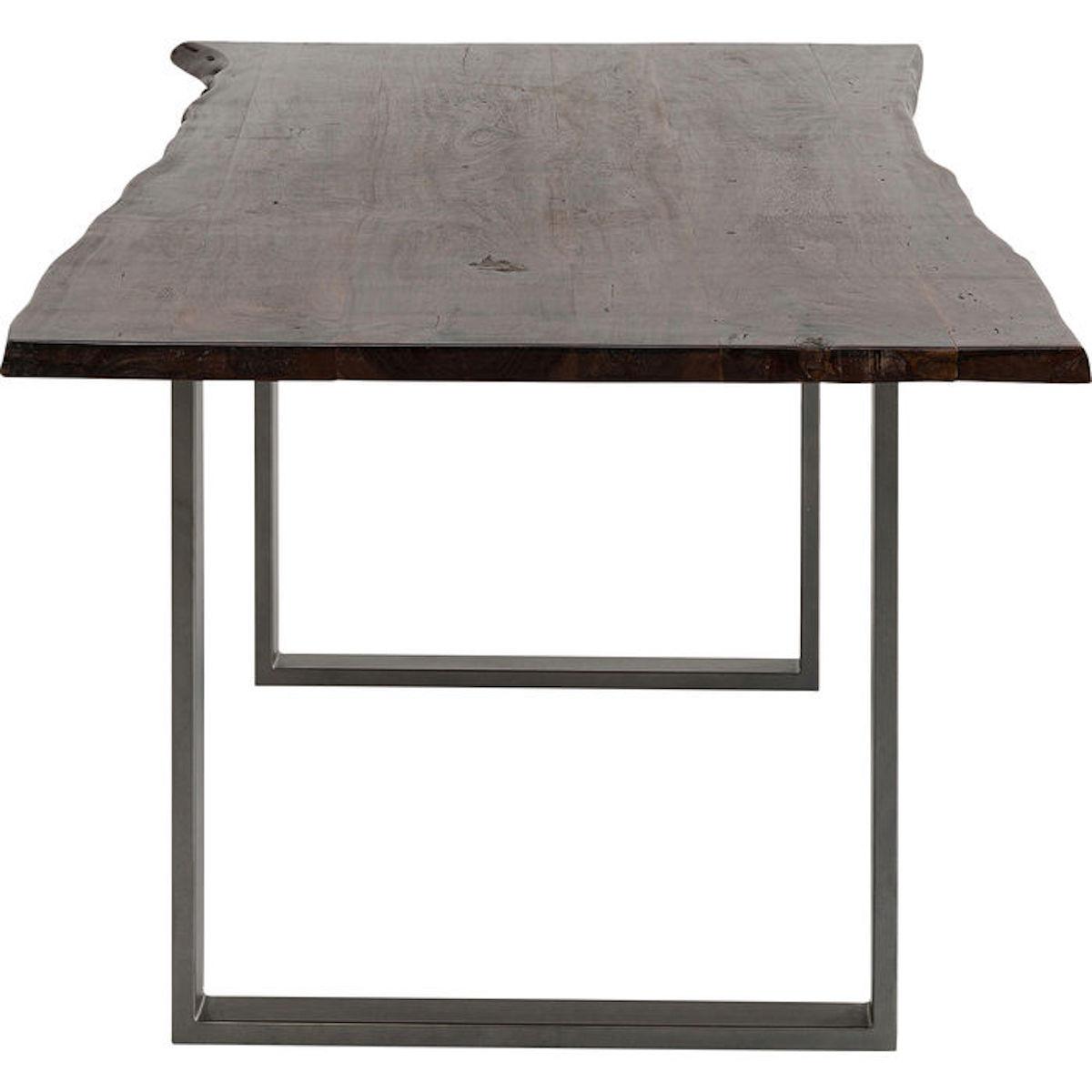 Table 160x80cm HARMONY Kare Design noyer acier brut