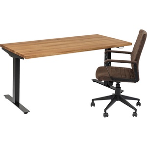 Table 160x80cm OFFICE JACKIE Kare Design chêne noir