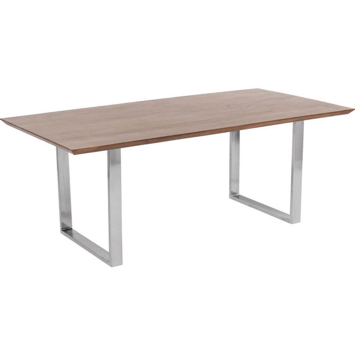 Table 160x80cm SYMPHONY Kare Design noyer chromé