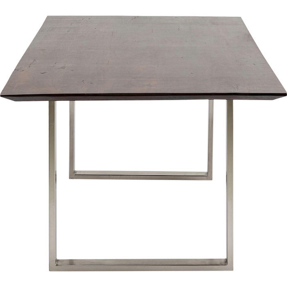 Table 160x80cm SYMPHONY Kare Design noyer chromé
