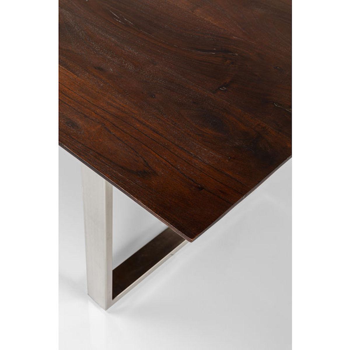 Table 160x80cm SYMPHONY Kare Design noyer chromé