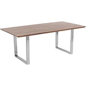 Table 160x80cm SYMPHONY Kare Design noyer chromé