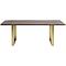 Table 160x80cm SYMPHONY Kare Design noyer laiton