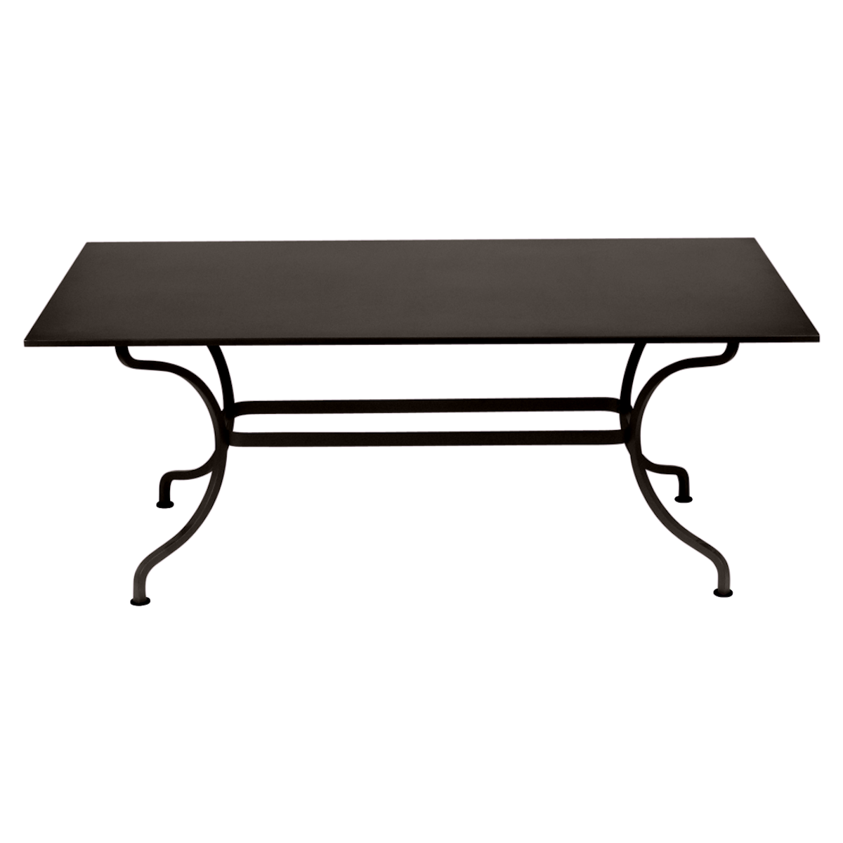 Table 180x100cm ROMANE Fermob brun tonka