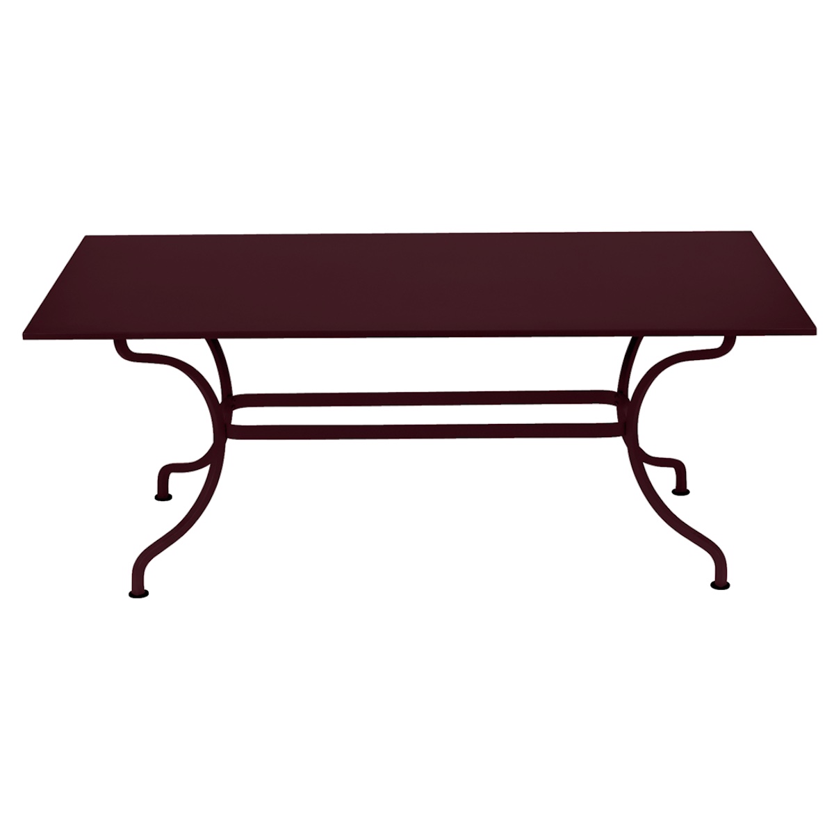 Table 180x100cm ROMANE Fermob cerise noir