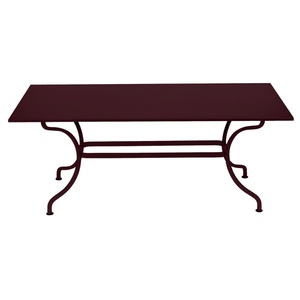 Table 180x100cm ROMANE Fermob cerise noir