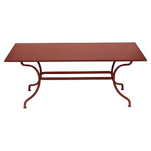 Table 180x100cm ROMANE Fermob rouge ocre