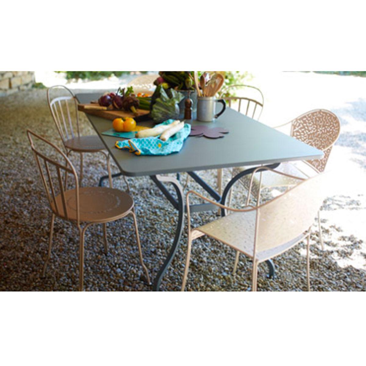 Table 180x100cm ROMANE Fermob vert opaline Abitare Living