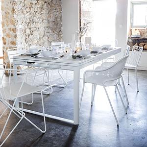 Table 2 rallonges 100x300cm BIARRITZ Fermob Brun rouille