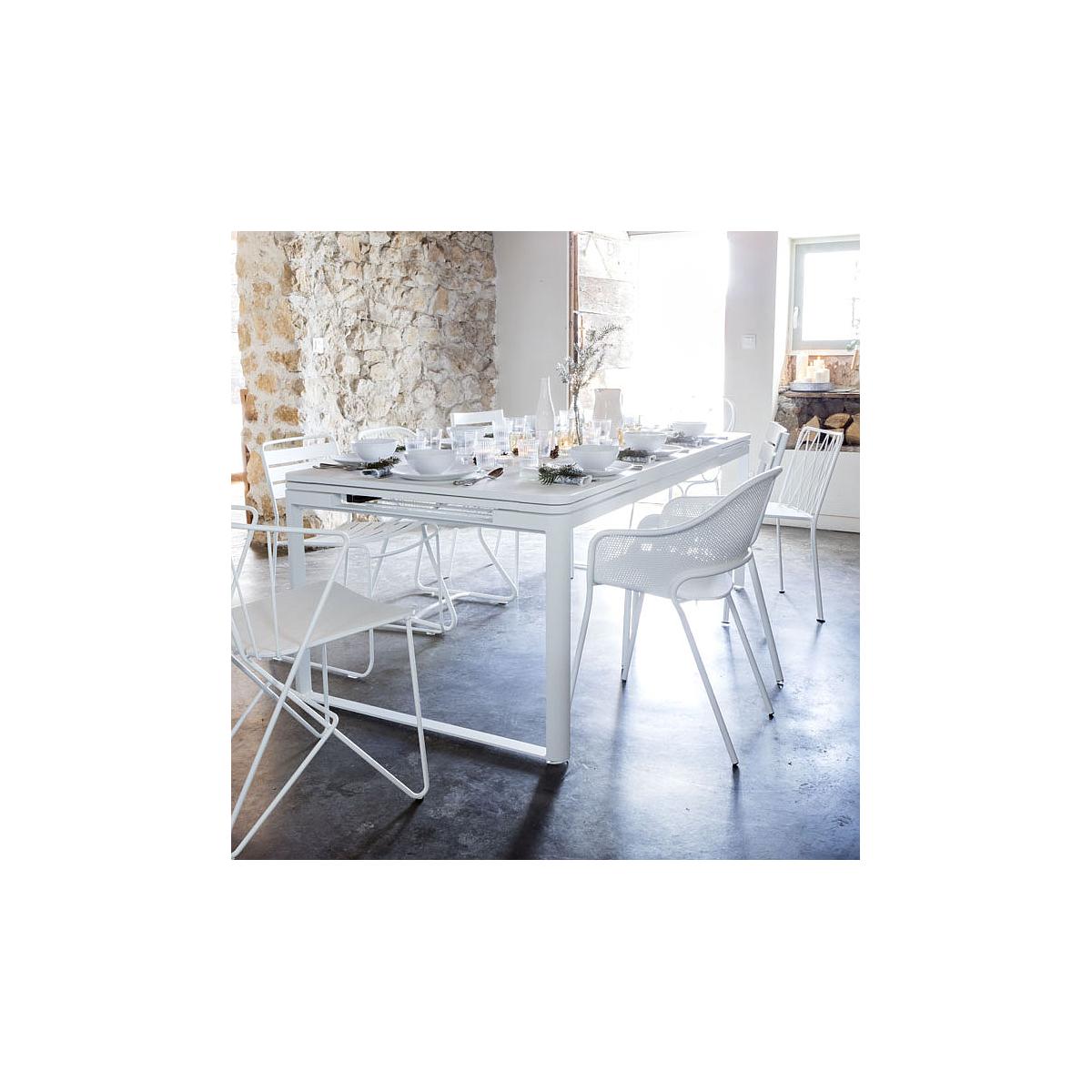 Table 2 rallonges 100x300cm BIARRITZ Fermob Vert cèdre