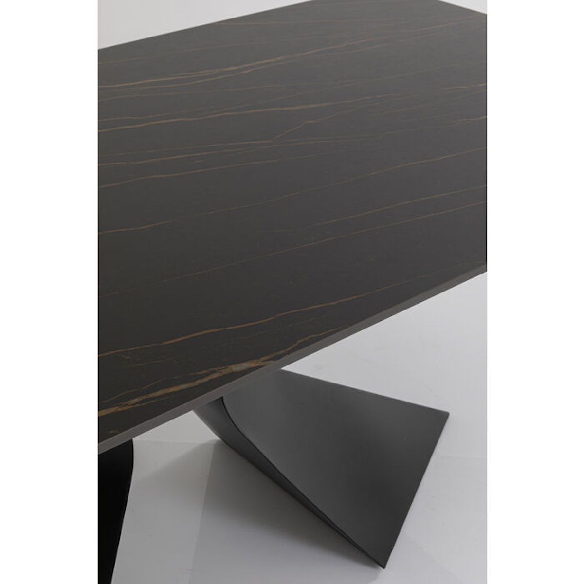 Table 200x100cm GLORIA Kare Design noir céramique