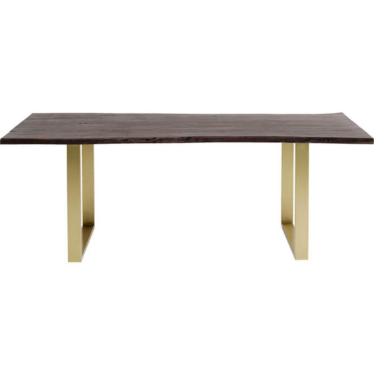 Table 200x100cm HARMONY Kare Design noyer acier brut