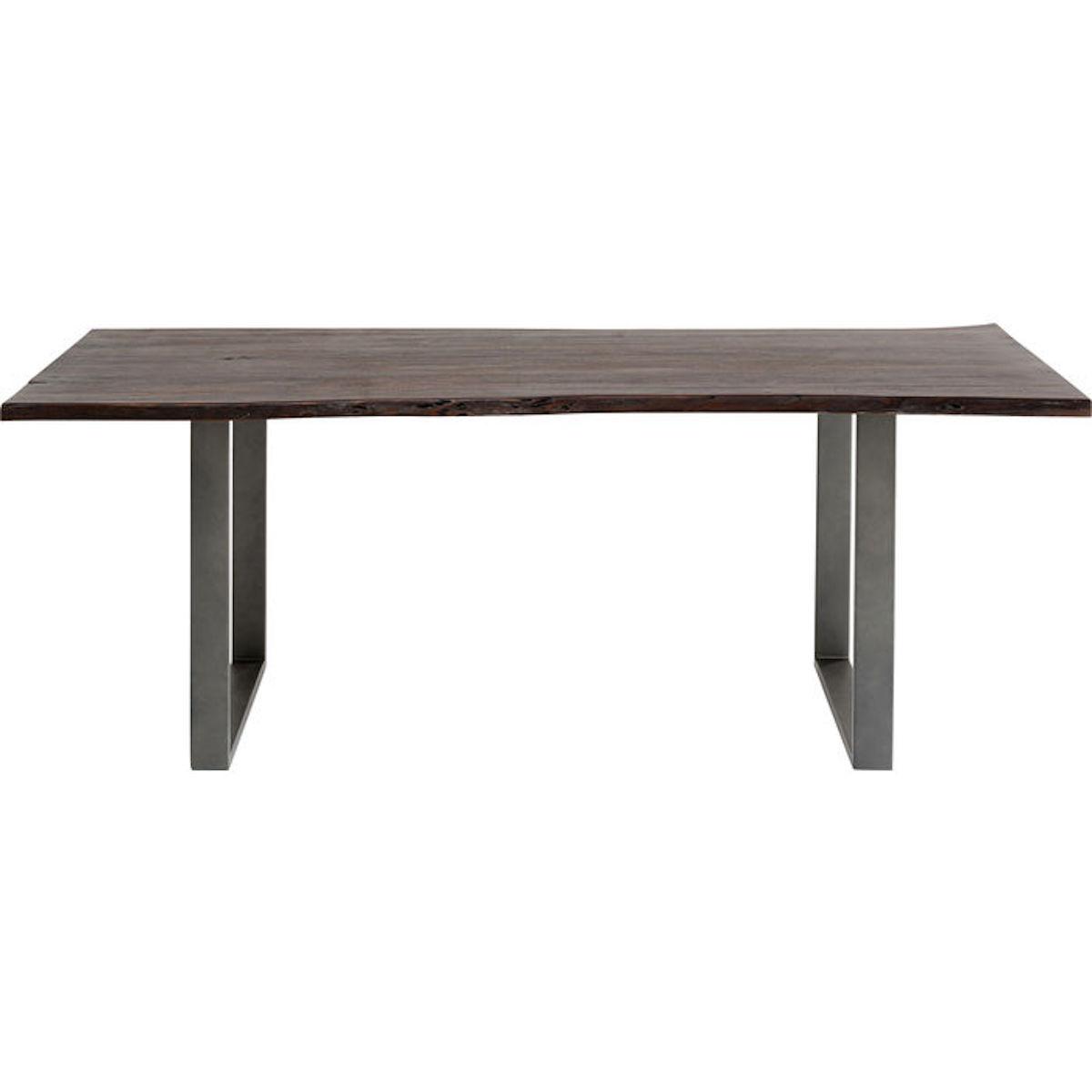 Table 200x100cm HARMONY Kare Design noyer acier brut