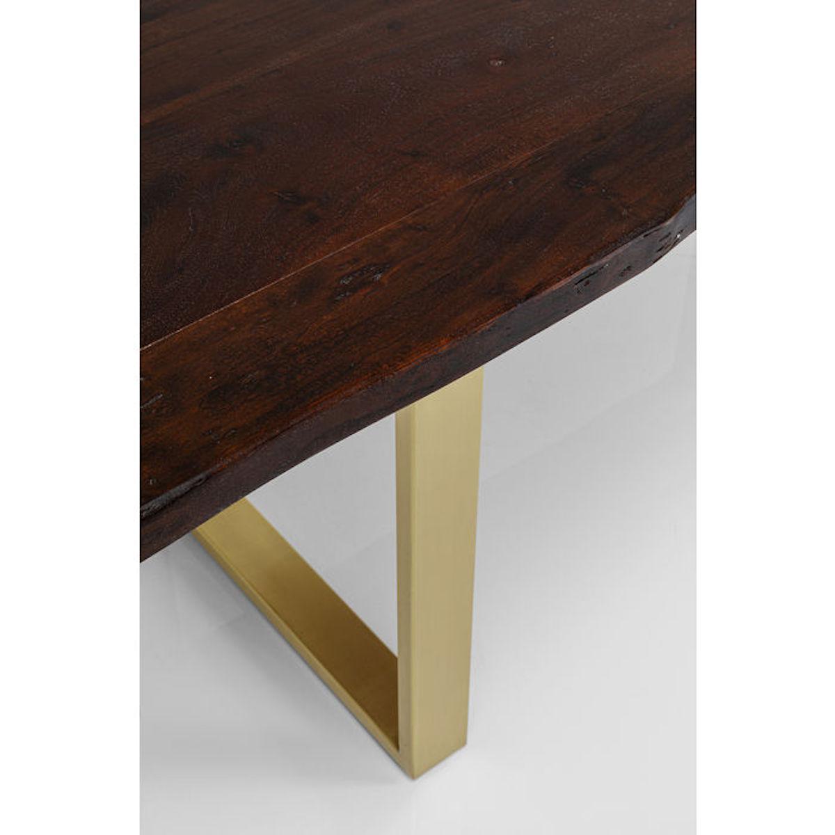 Table 200x100cm HARMONY Kare Design noyer acier brut