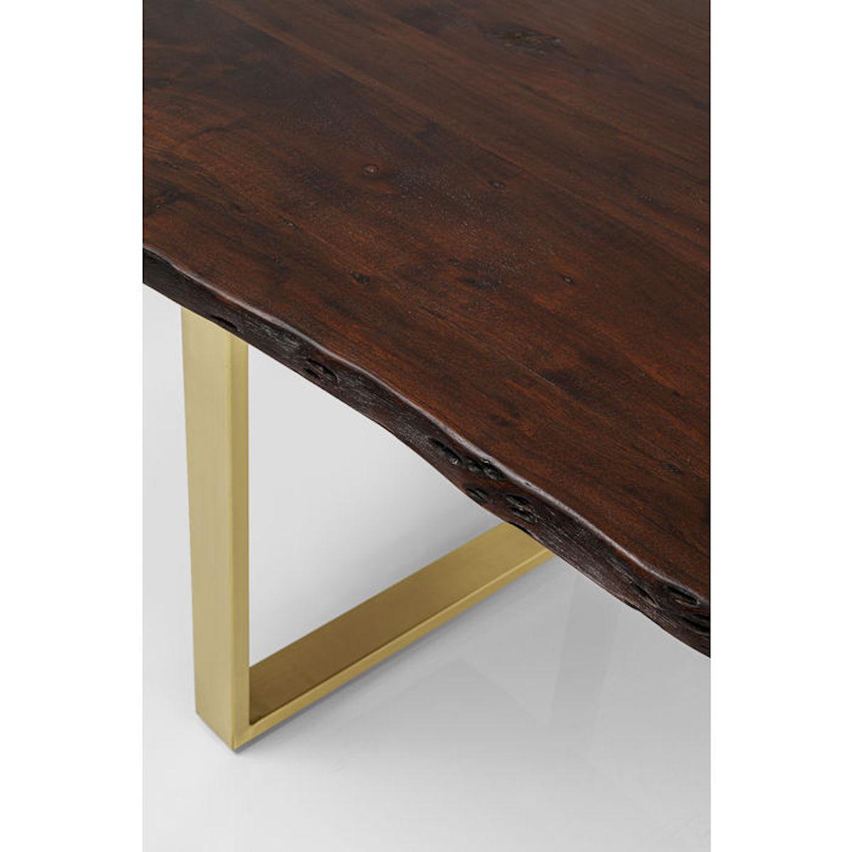 Table 200x100cm HARMONY Kare Design noyer acier brut