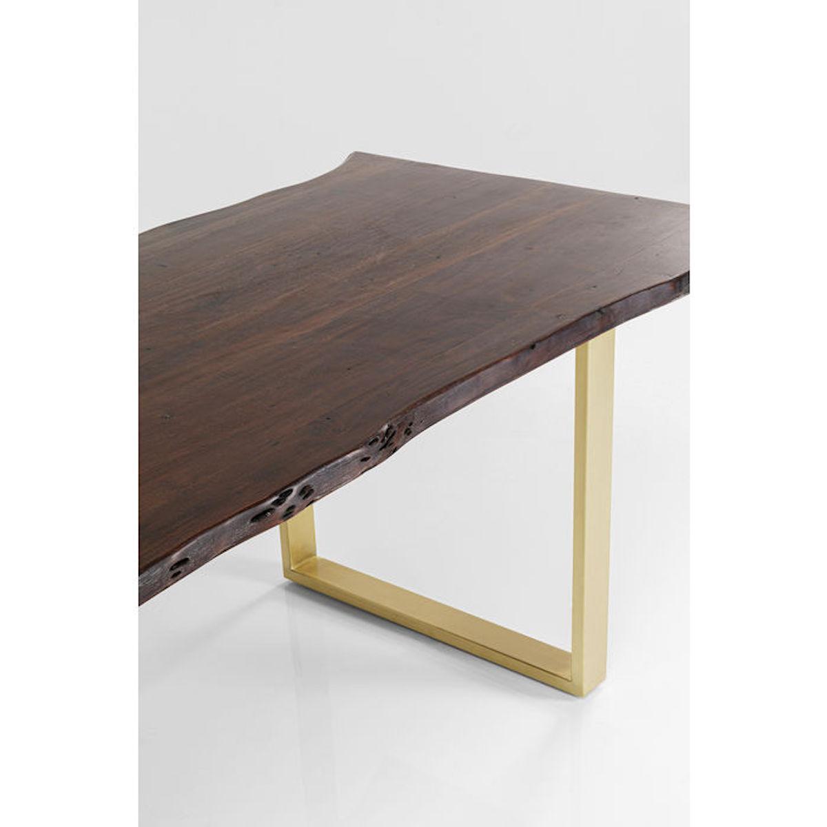 Table 200x100cm HARMONY Kare Design noyer acier brut