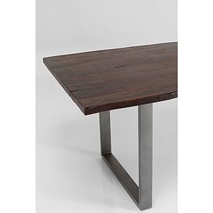 Table 200x100cm HARMONY Kare Design noyer acier brut