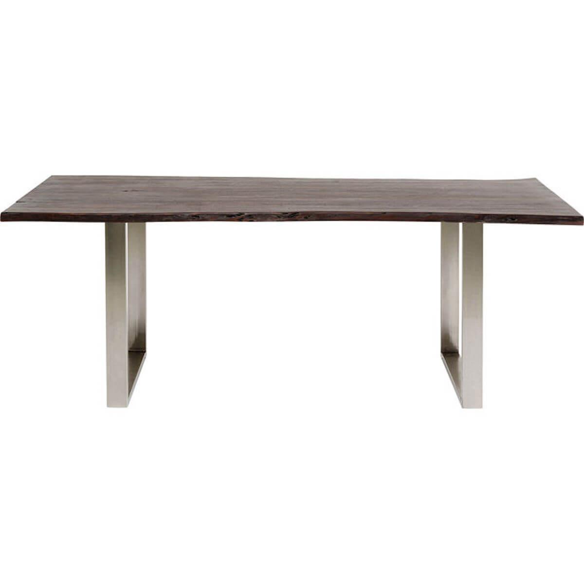 Table 200x100cm HARMONY Kare Design noyer chromé