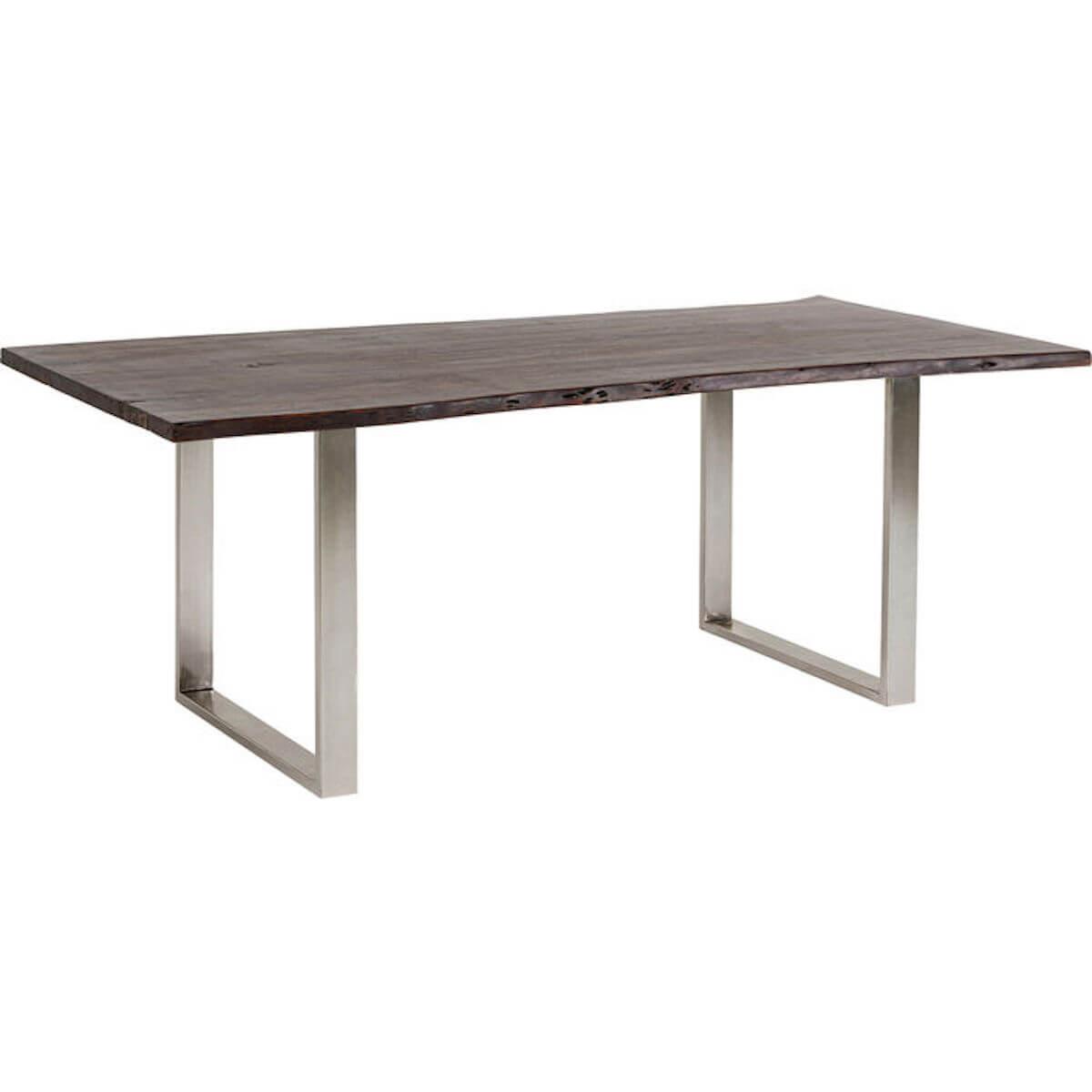 Table 200x100cm HARMONY Kare Design noyer chromé