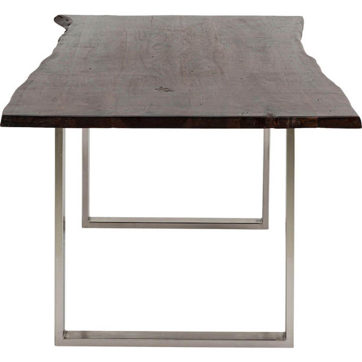 Table 200x100cm HARMONY Kare Design noyer chromé
