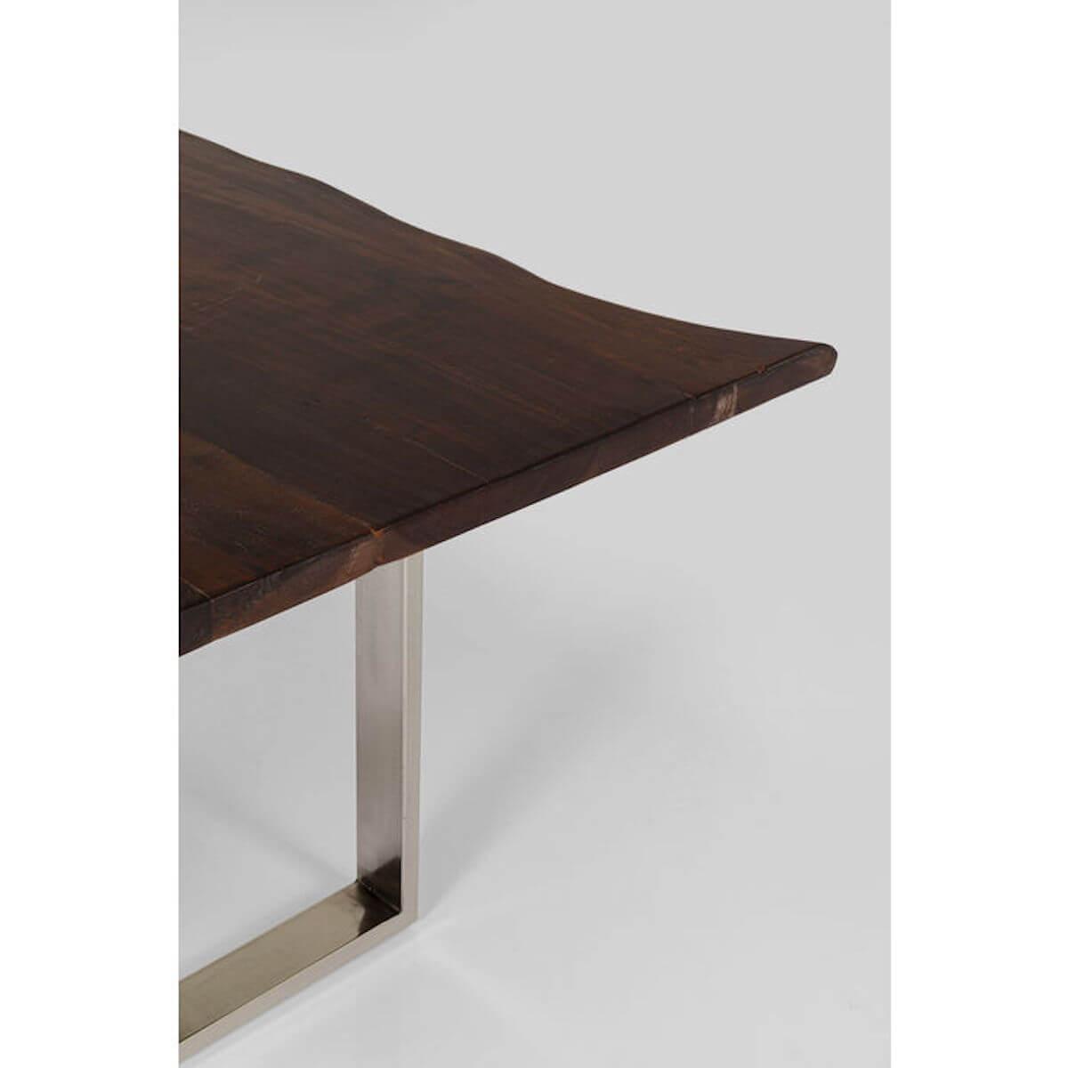 Table 200x100cm HARMONY Kare Design noyer chromé