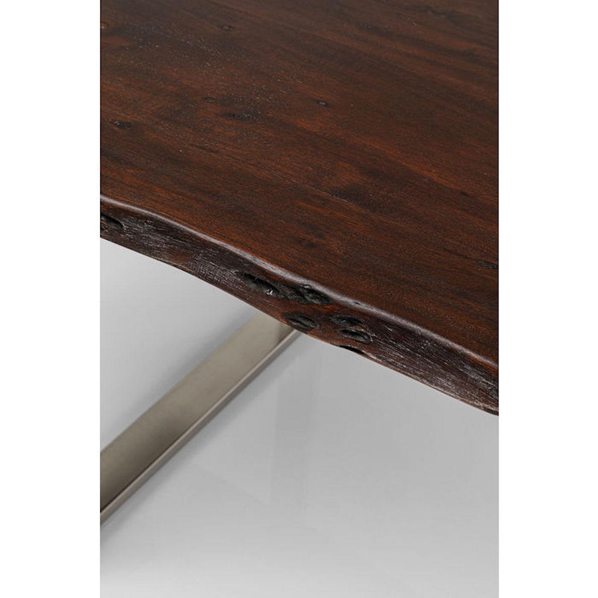 Table 200x100cm HARMONY Kare Design noyer chromé
