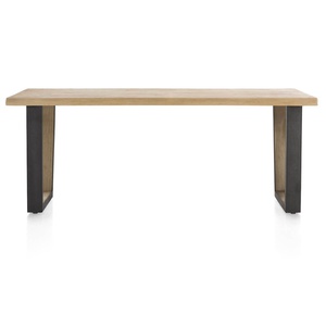 Table 200x100cm METALOX Henders & Hazel finition ecorce pied v metal/wood