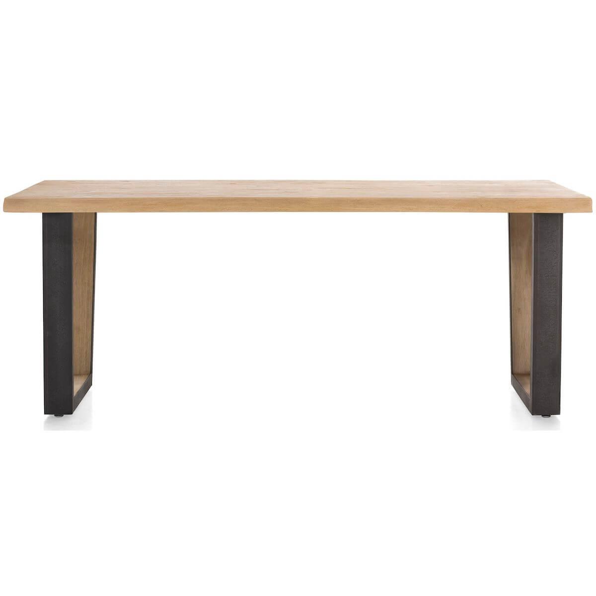Table 200x100cm METALOX Henders & Hazel pieds V métal-bois-bord droit