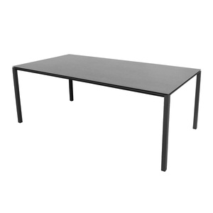 Table 200x100cm PURE Cané-line Lava grey-céramique basalt