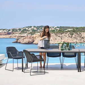 Table 200x100cm PURE Cané-line Lava grey-céramique basalt