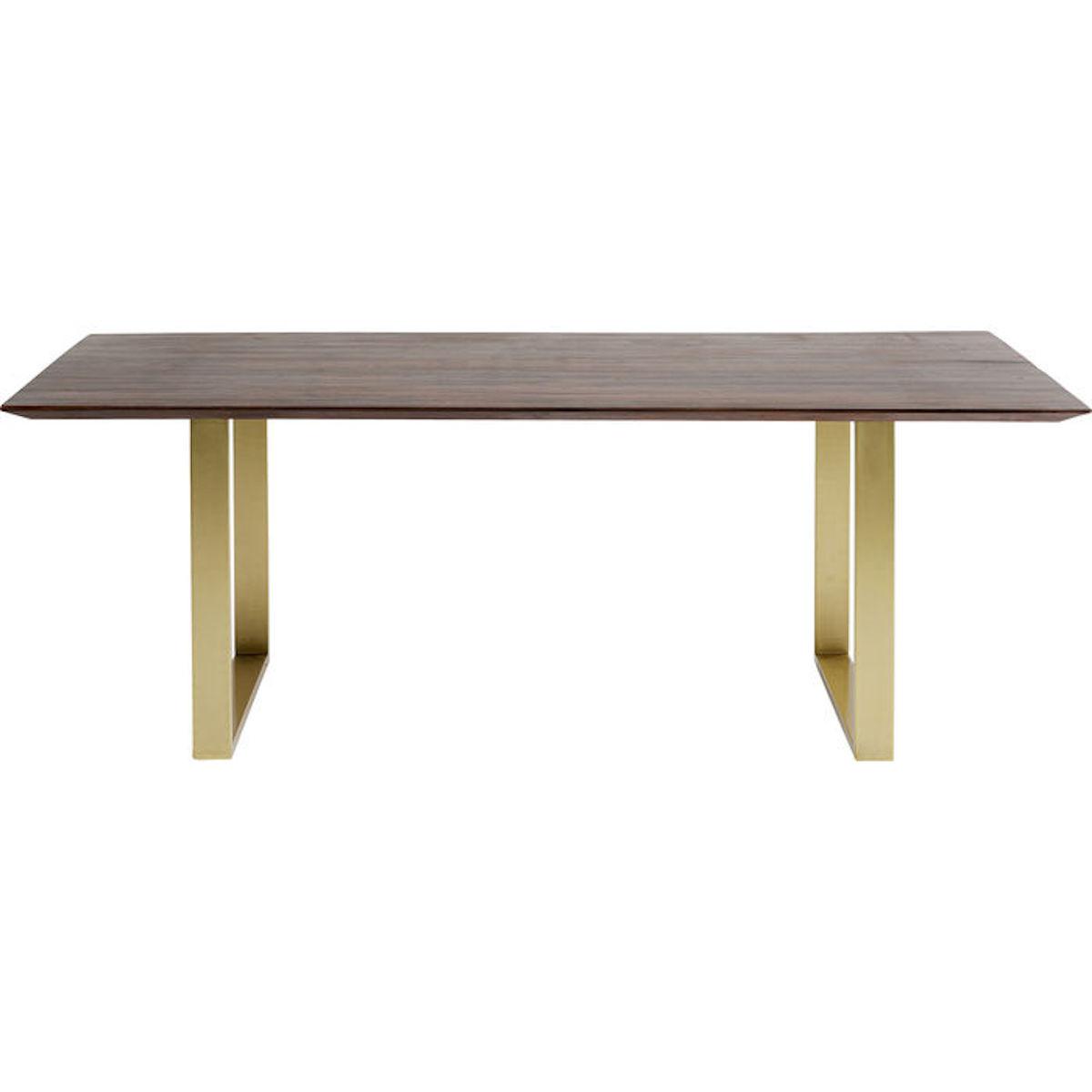 Table 200x100cm SYMPHONY Kare Design noyer laiton
