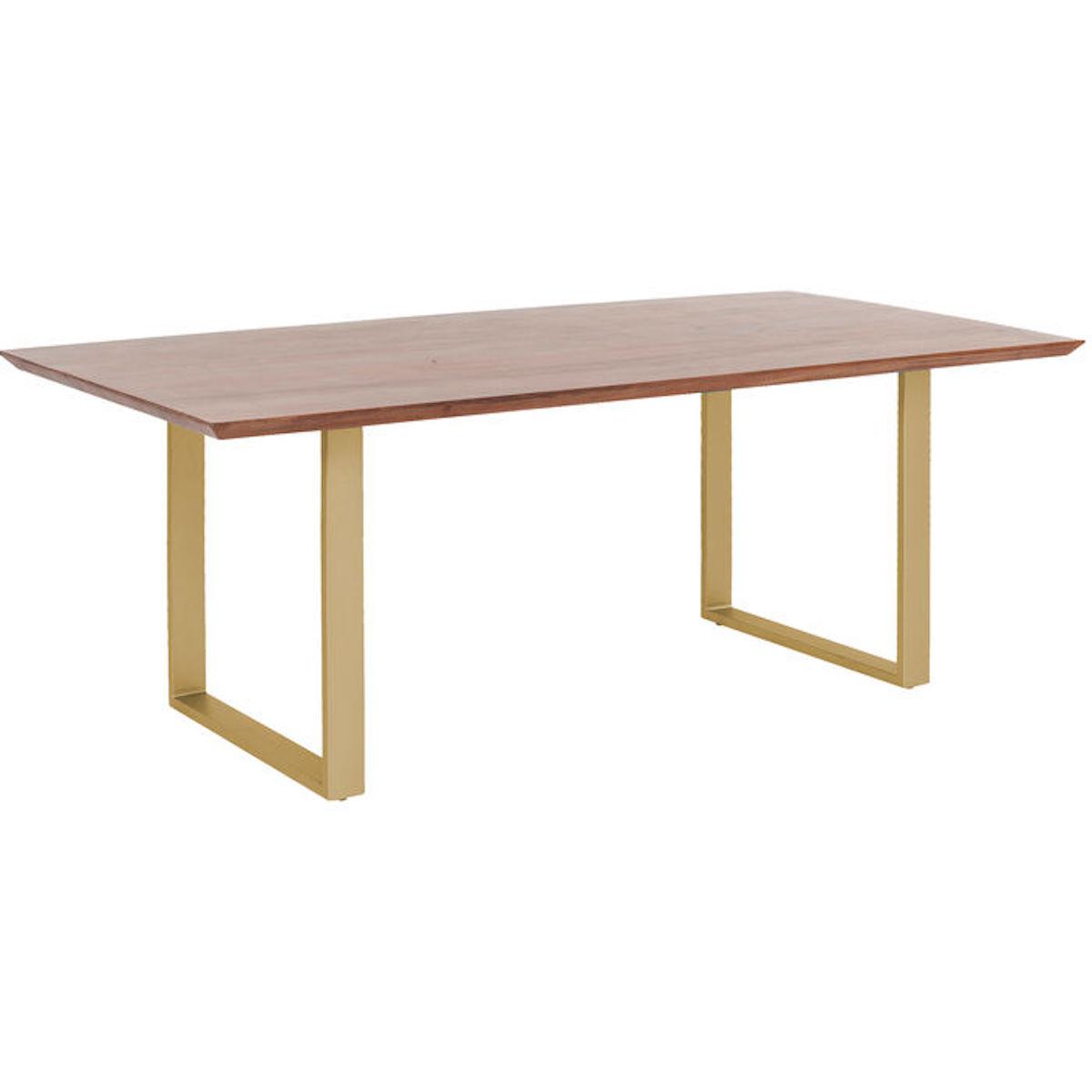 Table 200x100cm SYMPHONY Kare Design noyer laiton