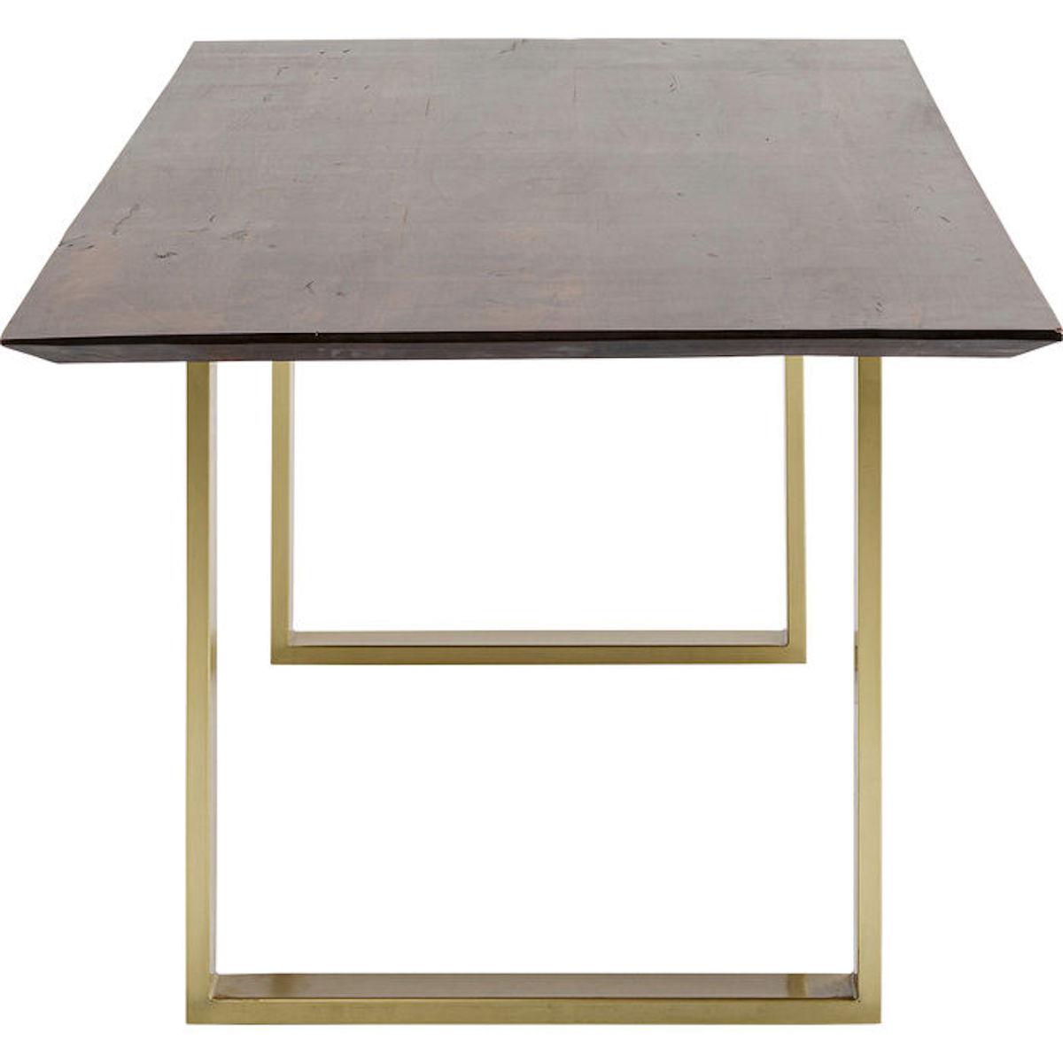 Table 200x100cm SYMPHONY Kare Design noyer laiton