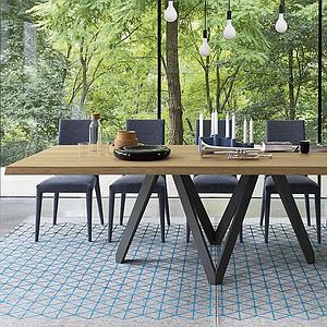 Table 200x105cm CARTESIO Calligaris chêne