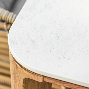 Table 210x100cm ASPECT Cane-line teck/blanc